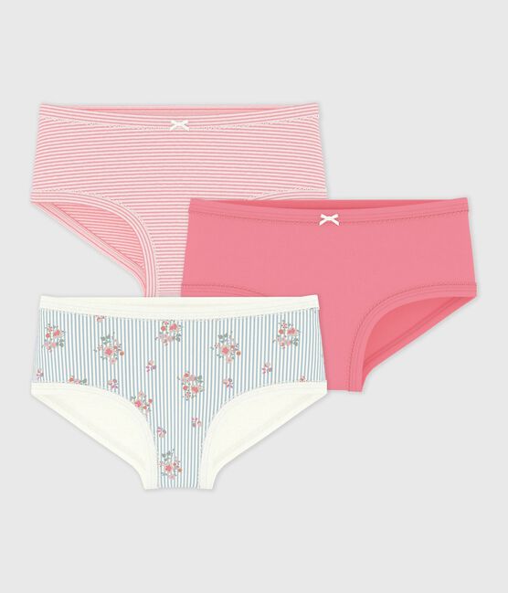Lot de culottes enfant en coton taille haute imprimé fleuri variante 1