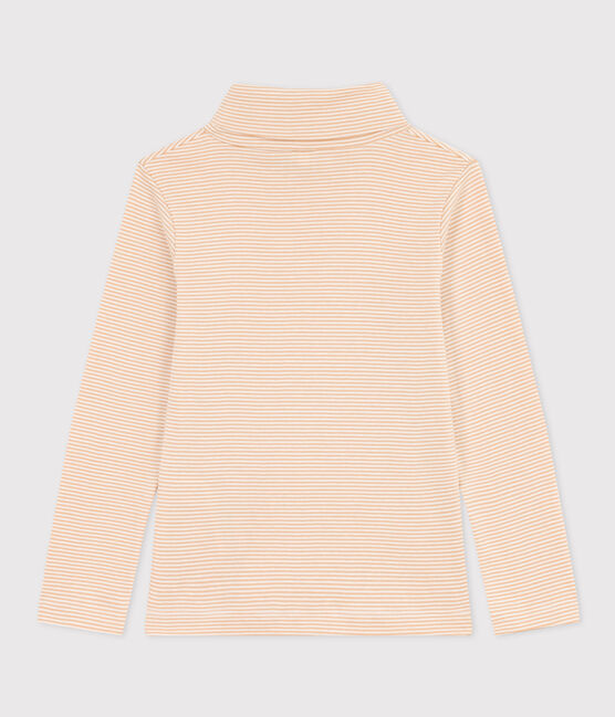 Sous-pull rayé en coton enfant fille / garçon TOURONE/ MARSHMALLOW