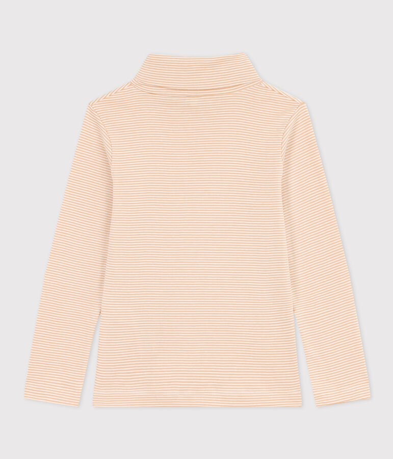 Sous-pull ray&eacute; en coton enfant fille / gar&ccedil;on TOURONE/ MARSHMALLOW