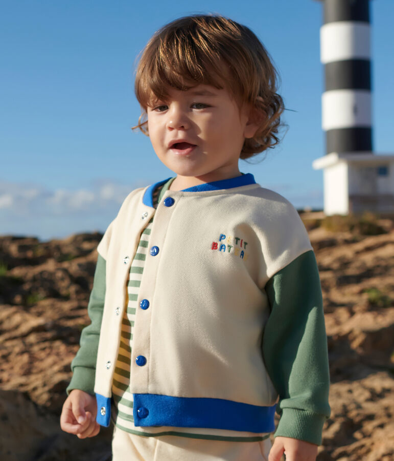 Veste teddy b&eacute;b&eacute; en coton colorblock AVALANCHE/ PALMERAIE