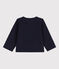 Cardigan bébé uni en jersey épais bleu SMOKING