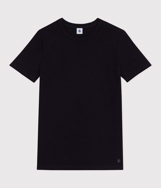Tee-shirt l'Iconique manches courtes en côte unie femme noir BLACK