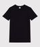 Tee-shirt l'Iconique manches courtes en côte unie femme noir BLACK