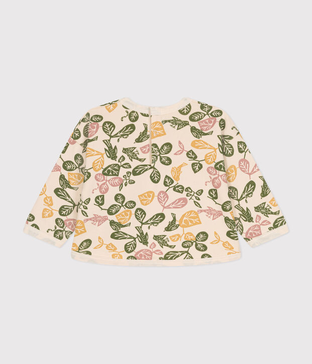 Sweatshirt en molleton b&eacute;b&eacute; &eacute;cru/multicouleur