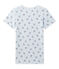 T-shirt fille imprimé en jersey stretch bleu FRAICHEUR/blanc MULTICO