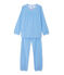 Pyjama fille rayé milleraies bleu DELPHINIUM/blanc ECUME