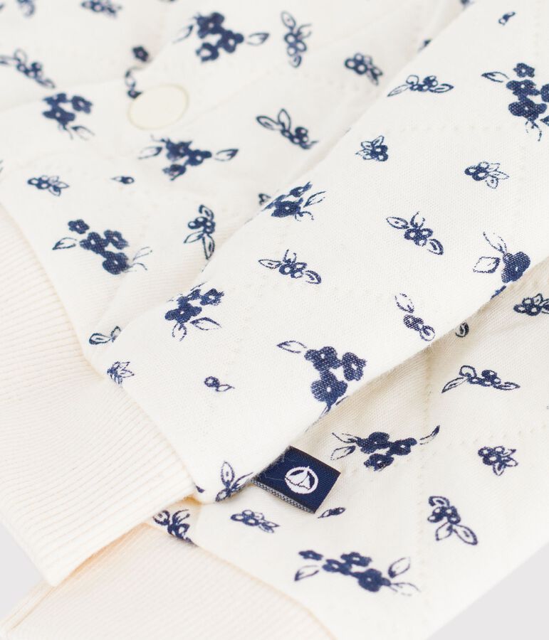 Cardigan b&eacute;b&eacute; en coton, imprim&eacute; &agrave; fleurs bleu MILK/ SOIR