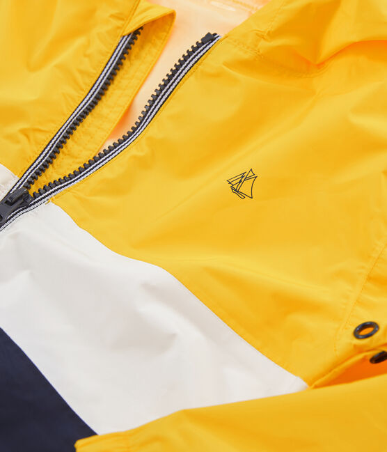 Coupe-vent court enfant garcon jaune JAUNE/blanc MULTICO