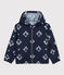 Coupe-vent, matière recyclée enfant fille/garçon bleu MEDIEVAL/blanc MARSHMALLOW