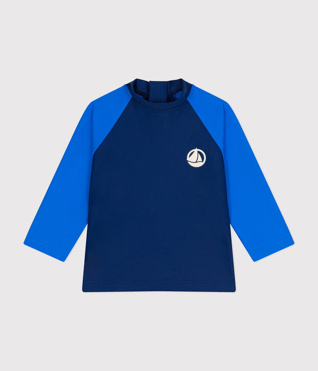 Tee shirt de bain anti UV b&eacute;b&eacute; bleu/bleu