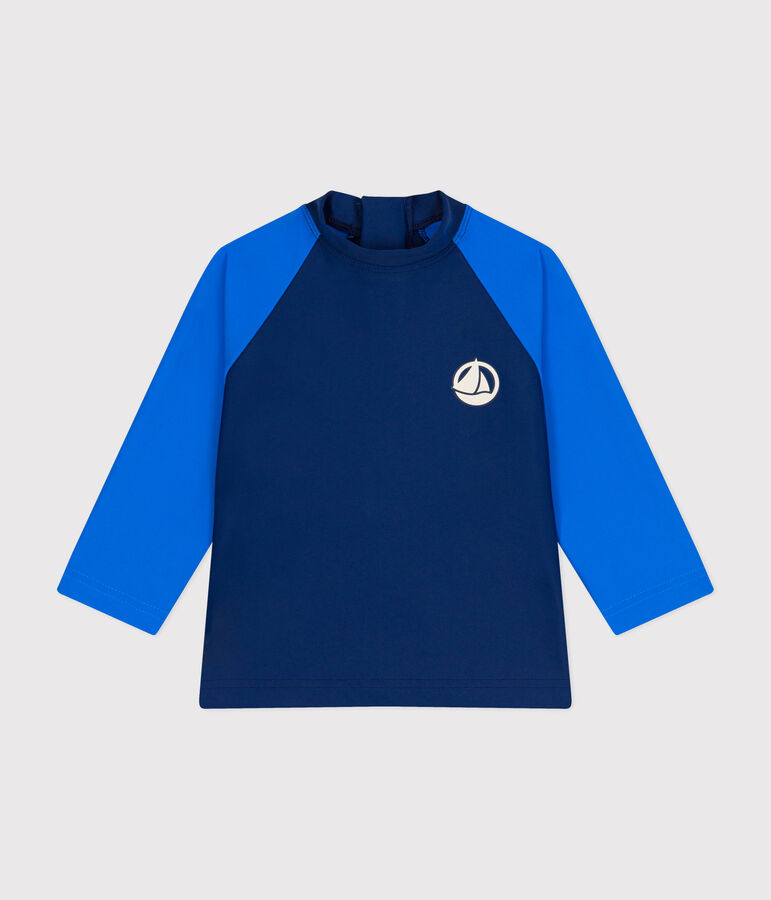 Tee shirt de bain anti UV b&eacute;b&eacute; bleu/bleu