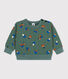 Sweatshirt bébé imprimé champignons en coton