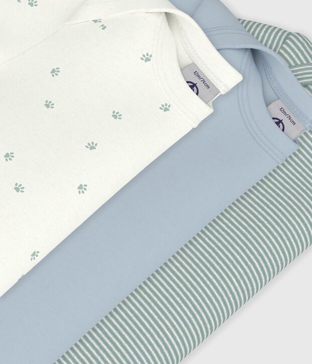 Lot de bodies manches courtes en coton imprim&eacute; b&eacute;b&eacute; multicouleur