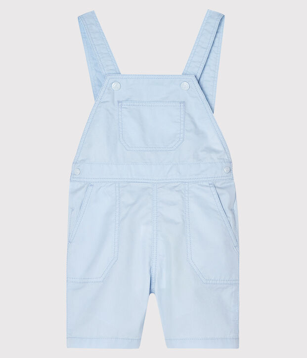 Salopette courte b&eacute;b&eacute; gar&ccedil;on bleu clair