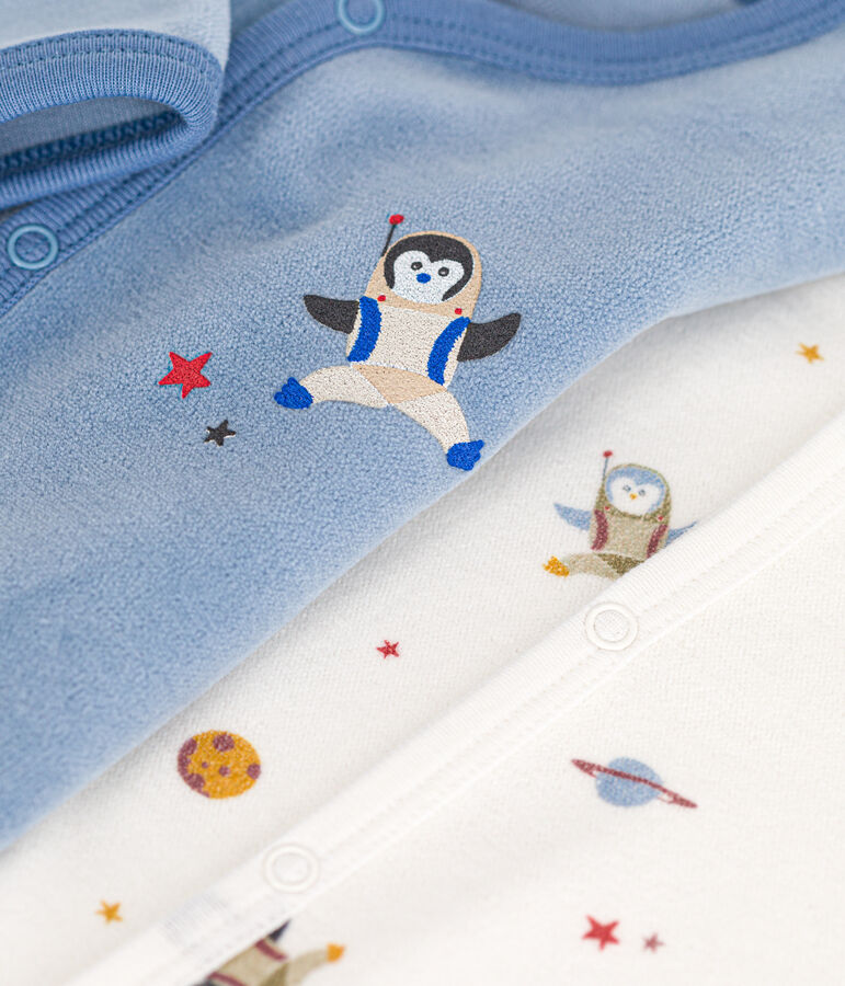 Lot de 2 pyjamas b&eacute;b&eacute; en velours variante 1