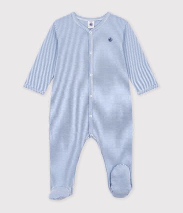 Pyjama bébé en coton à rayures milleraies