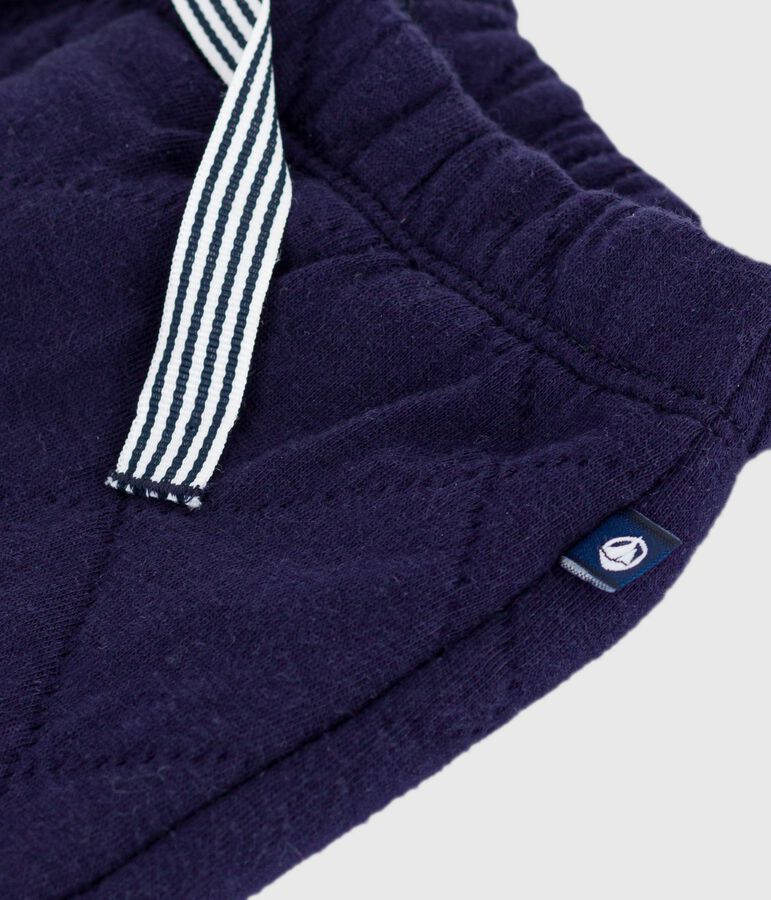 Pantalon b&eacute;b&eacute; en coton &eacute;pais uni bleu SOIR