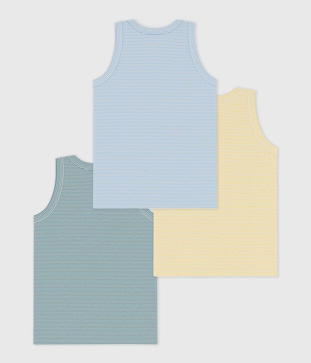 Lot de d&eacute;bardeurs enfant en coton &agrave; rayures multicouleur