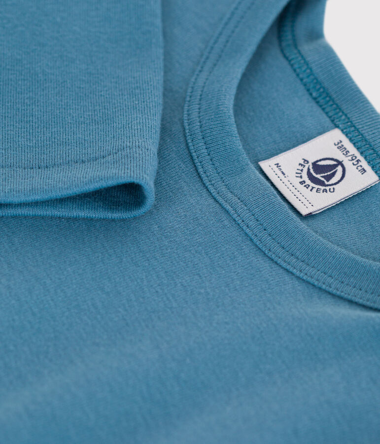 Tee Shirt manches longues en coton bleu POLOCHON