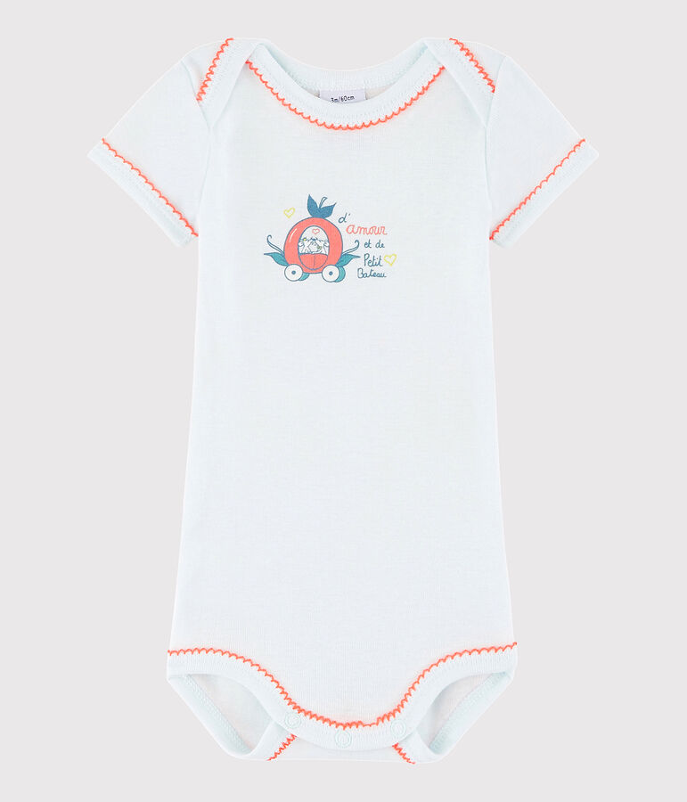 Body manches courtes b&eacute;b&eacute; fille bleu Bocal