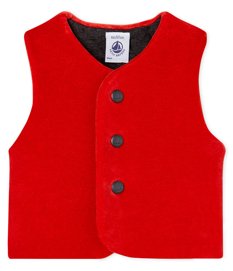 Gilet sans manches b&eacute;b&eacute; gar&ccedil;on rouge