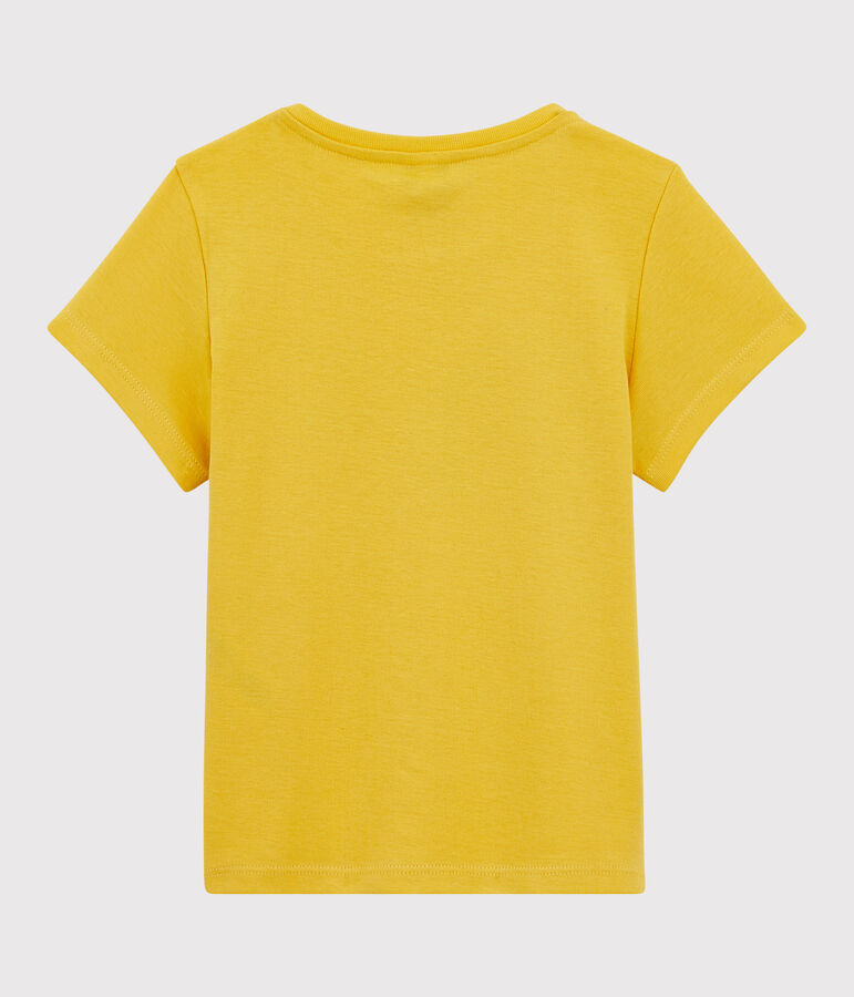 T-shirt manches courtes en coton enfant fille jaune