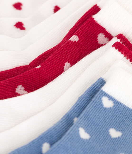 5 paires de chaussettes bébé en coton cœurs variante 1