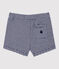 Short rayé milleraies en coton bio bébé bleu SMOKING/blanc MARSHMALLOW