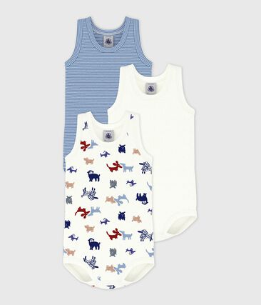 Lot de bodies sans manches en coton imprimé chien bébé