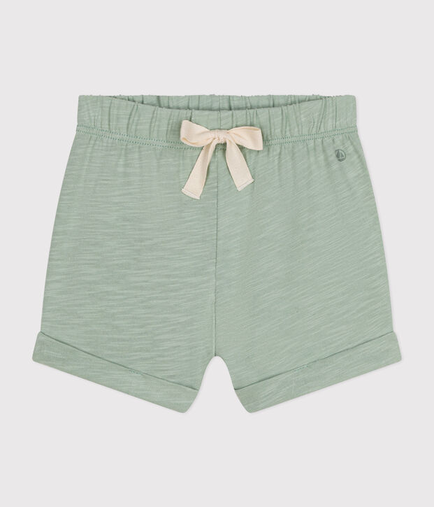 Short en jersey l&eacute;ger b&eacute;b&eacute; vert