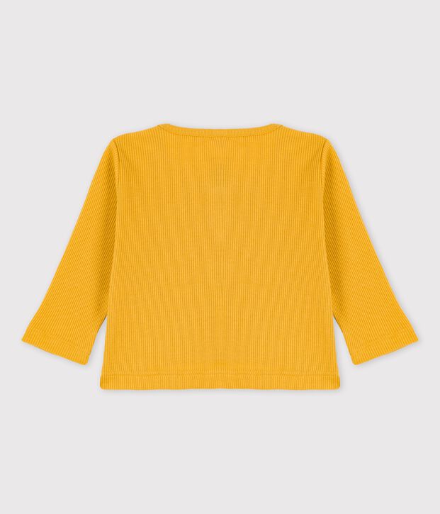 Cardigan en coton et lyocell b&eacute;b&eacute; jaune