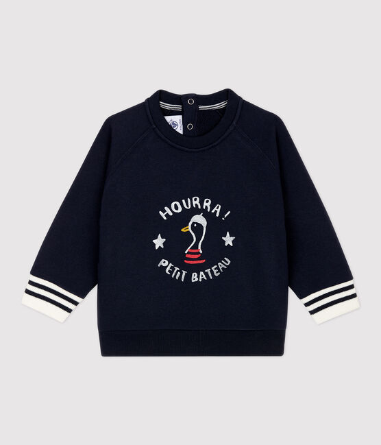 Sweatshirt en molleton bébé. bleu SMOKING