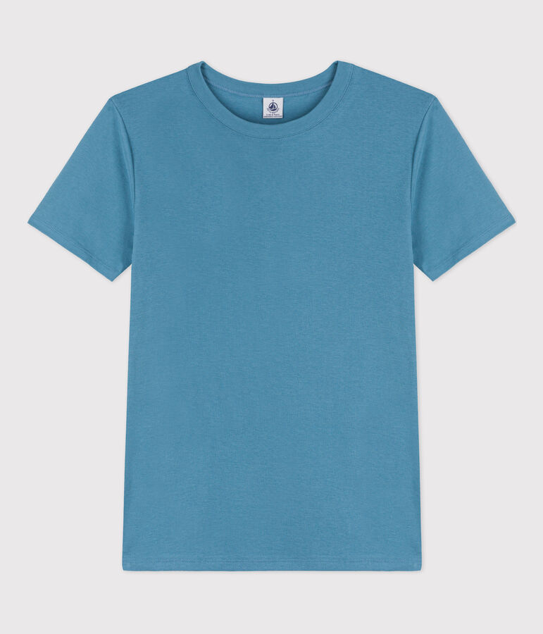 Tee-shirt L'ICONIQUE col rond en coton Femme bleu LAVIS