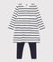 Ensemble robe marinière en coton bébé variante 1