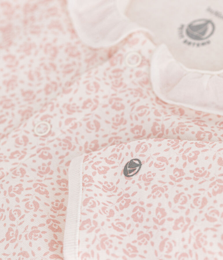 Pyjama imprim&eacute; fleurs en coton b&eacute;b&eacute; MARSHMALLOW/ PANTY