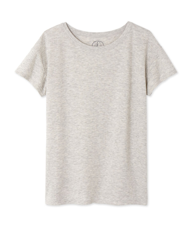 Maxi t-shirt femme en tubique extrafin chin&eacute; gris