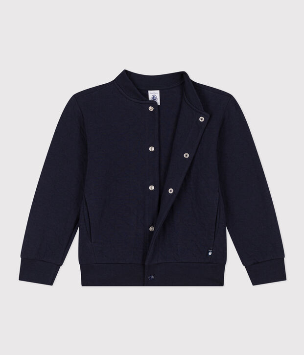Cardigan en tubique enfant gar&ccedil;on bleu