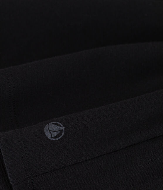 Tee-shirt l'Iconique manches longues en côte unie femme noir BLACK