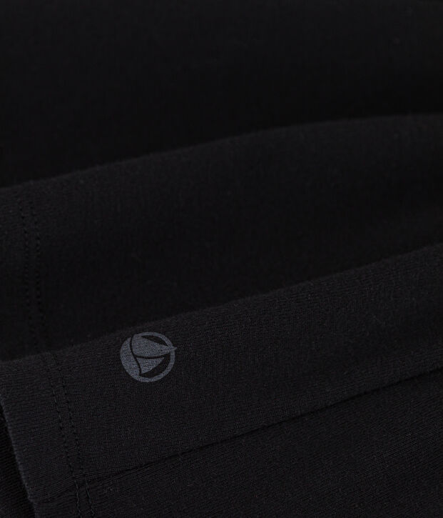 T-shirt L'iconique manches longues femme en coton noir