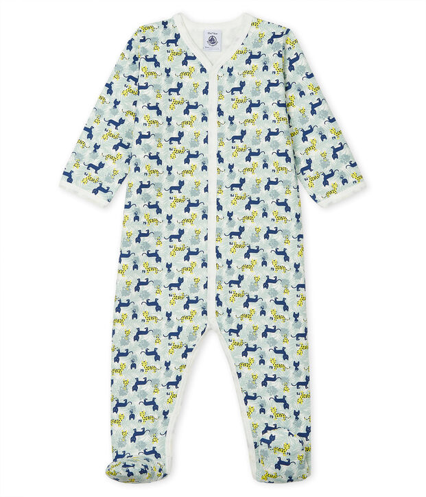 Dors Bien b&eacute;b&eacute; gar&ccedil;on en molleton blanc/multicouleur