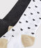 Lot de 2 paires de collants bébé fille blanc MARSHMALLOW/blanc MULTICO