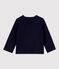 Cardigan uni en jersey épais bio bébé bleu SMOKING