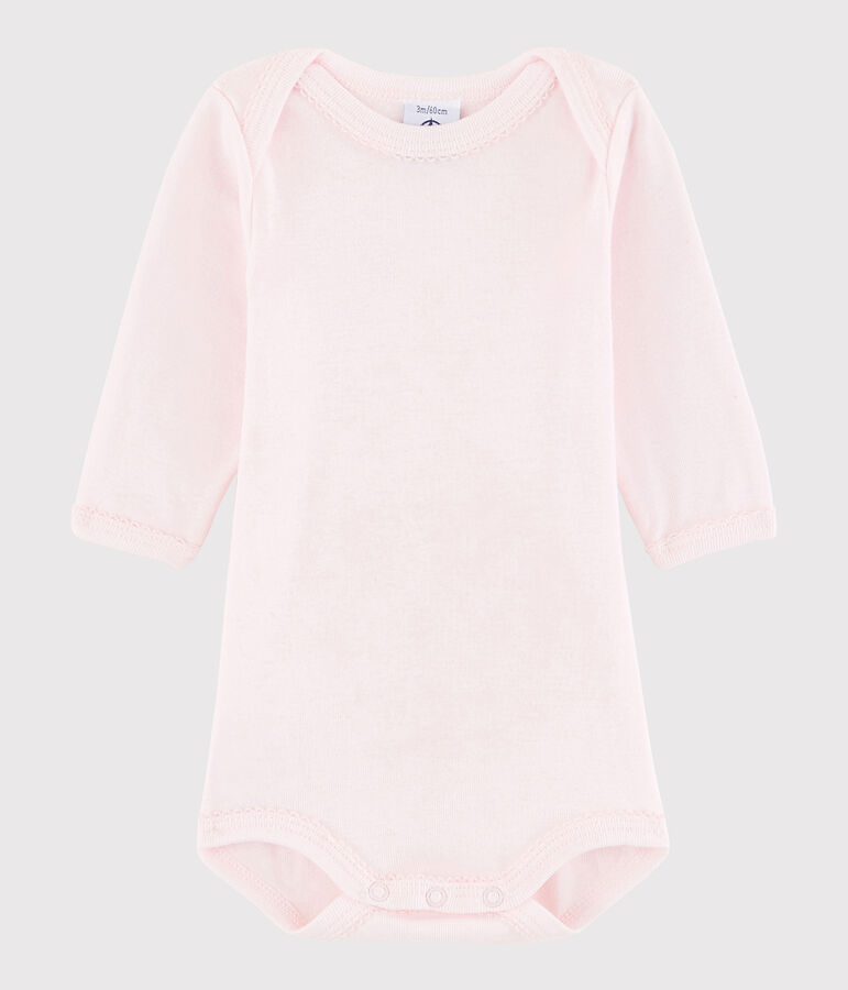 Body manches longues b&eacute;b&eacute; fille rose VIENNE