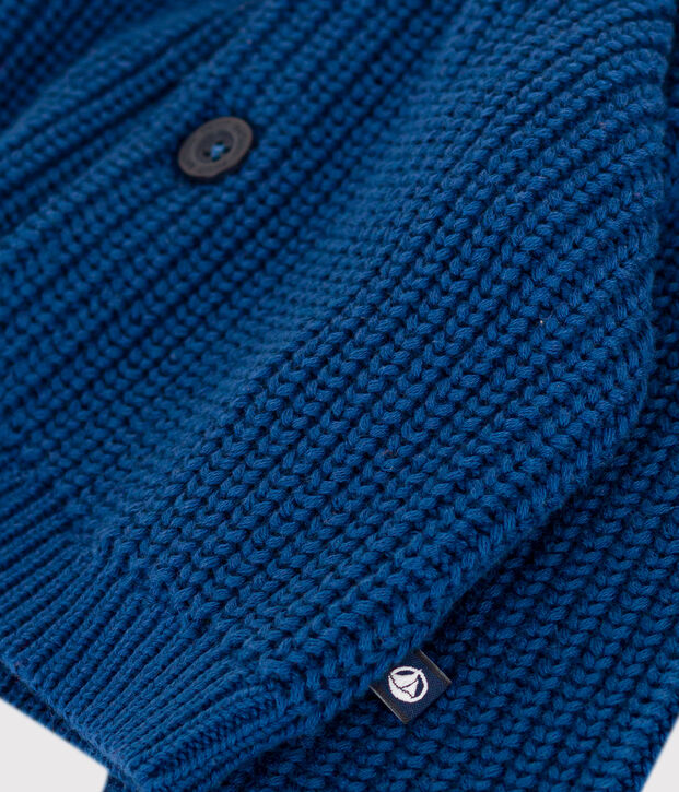 Cardigan en tricot de coton b&eacute;b&eacute; bleu