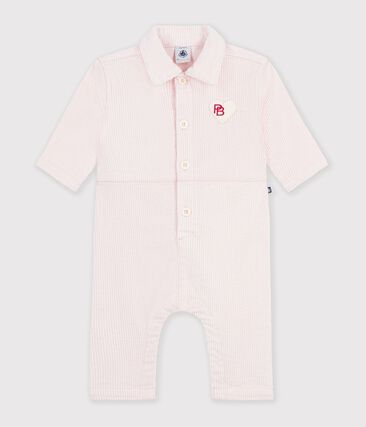 Combinaison longue bébé en velours uni