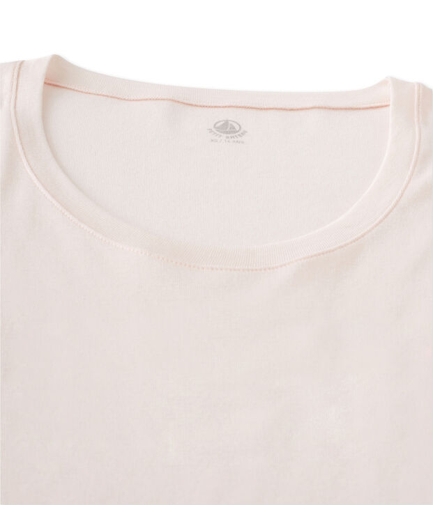 Tee-shirt manches longues femme en coton l&eacute;ger rose