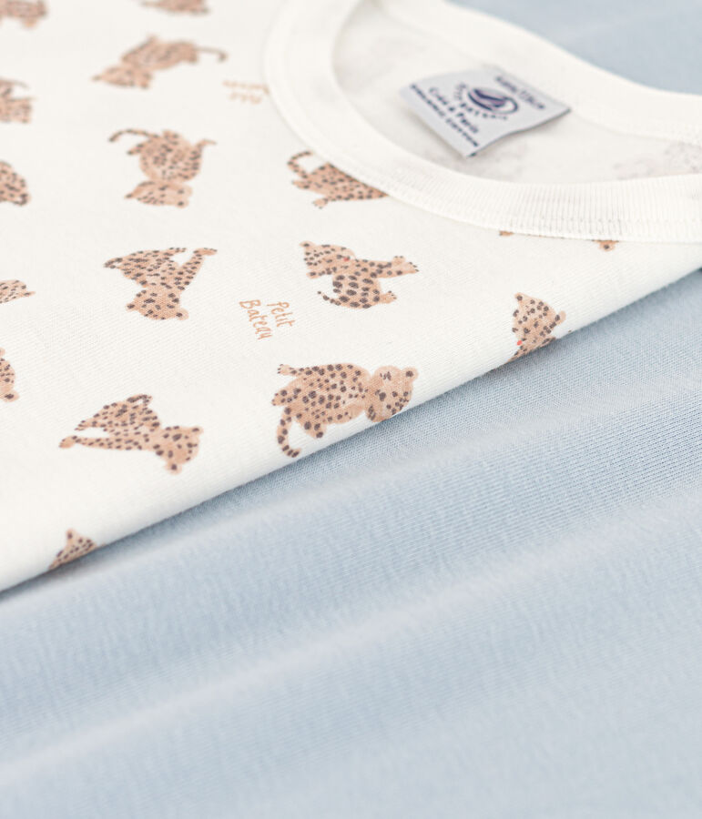 Lot de 2 tee-shirts manches courtes l&eacute;opards en coton petit gar&ccedil;on variante 1