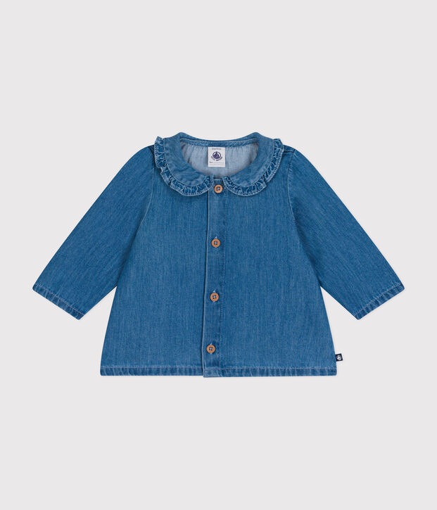 Blouse en denim l&eacute;ger b&eacute;b&eacute; bleu