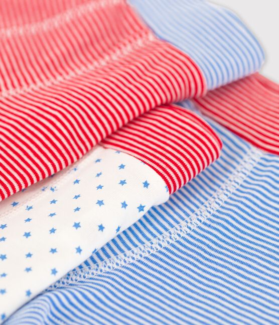Lot de 3 boxers petit garçon milleraies en coton biologique variante 1