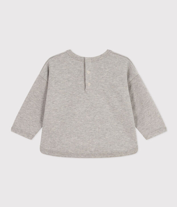 Sweatshirt en molleton b&eacute;b&eacute; gris